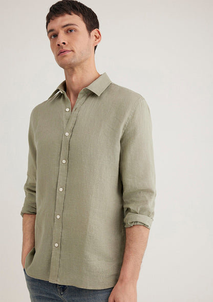 Green Linen Shirt