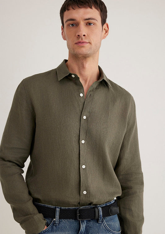 Khaki Linen Shirt