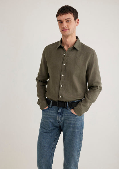 Khaki Linen Shirt