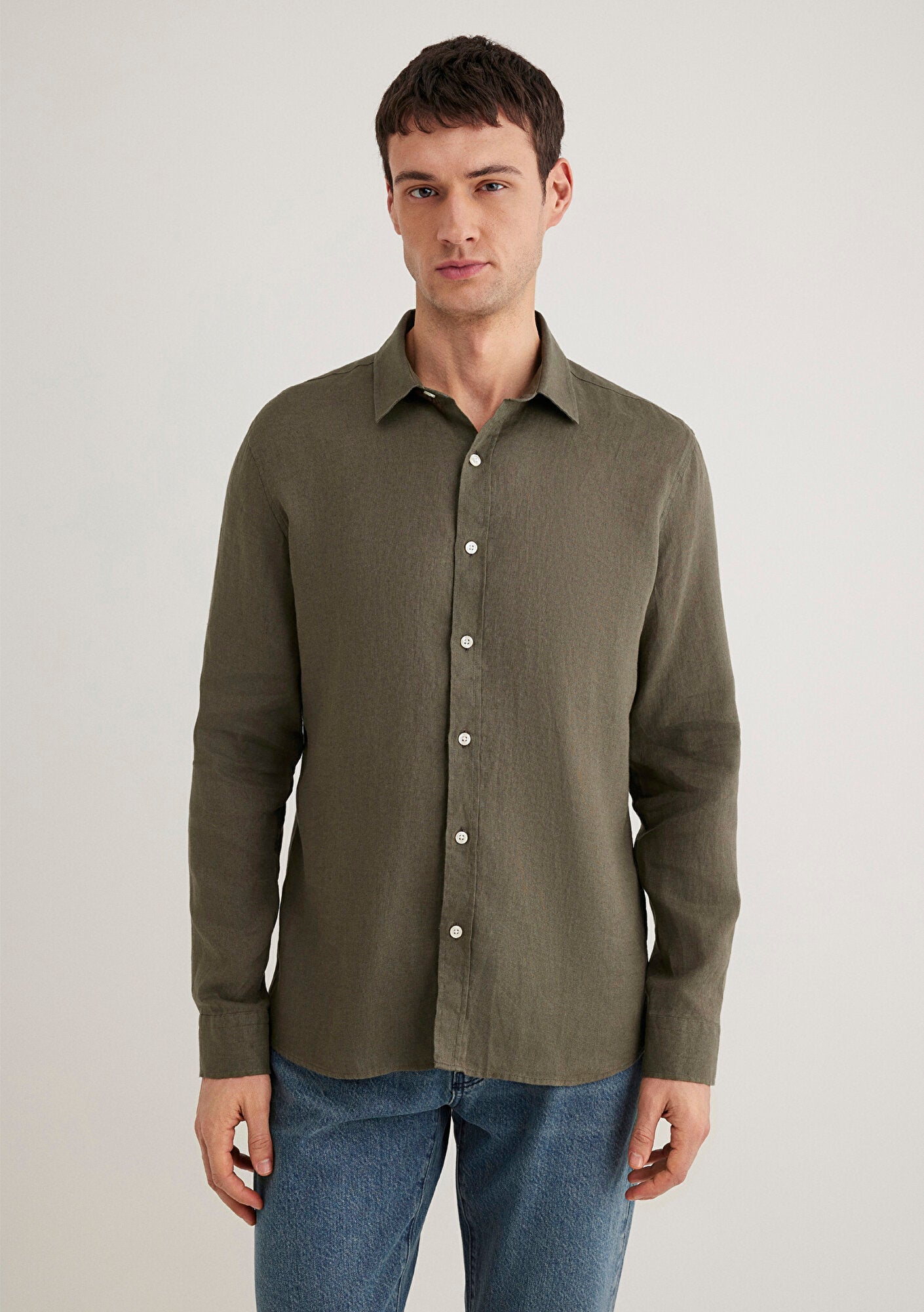 Khaki Linen Shirt