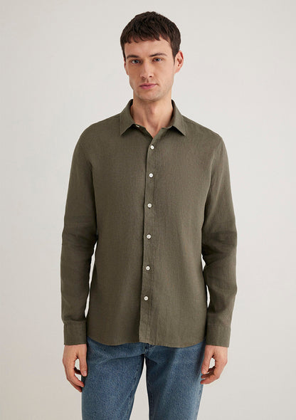 Khaki Linen Shirt