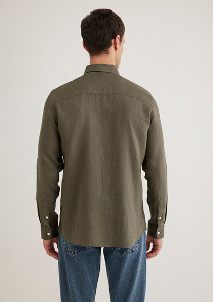Khaki Linen Shirt