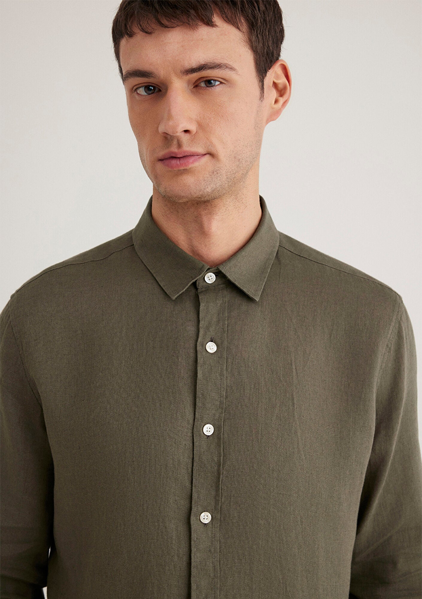 Khaki Linen Shirt