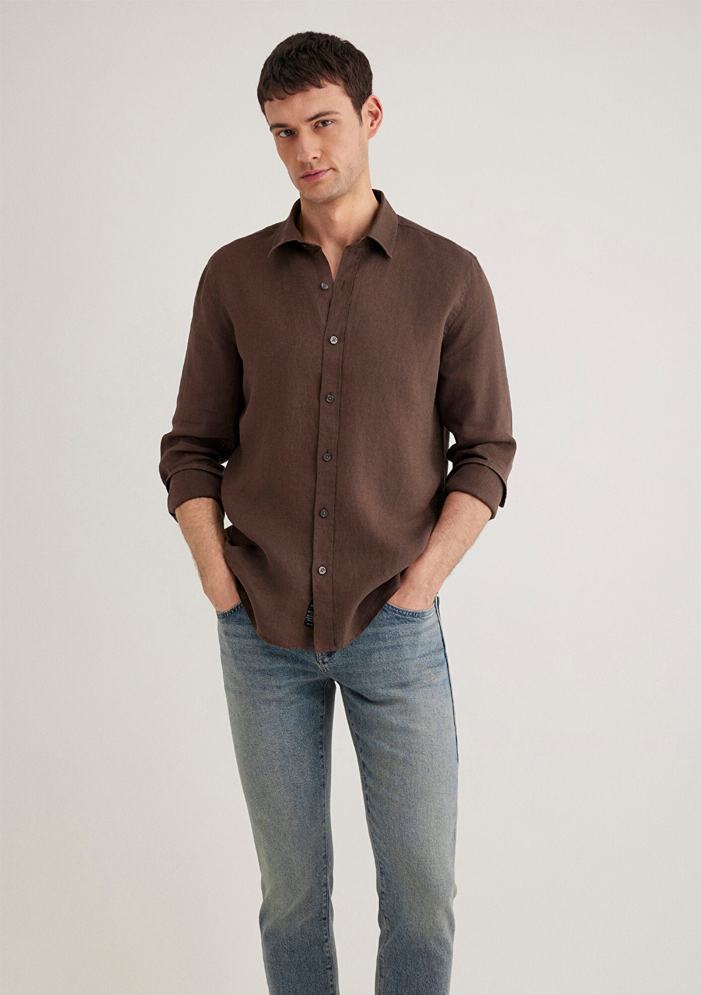 Brown Linen Shirt