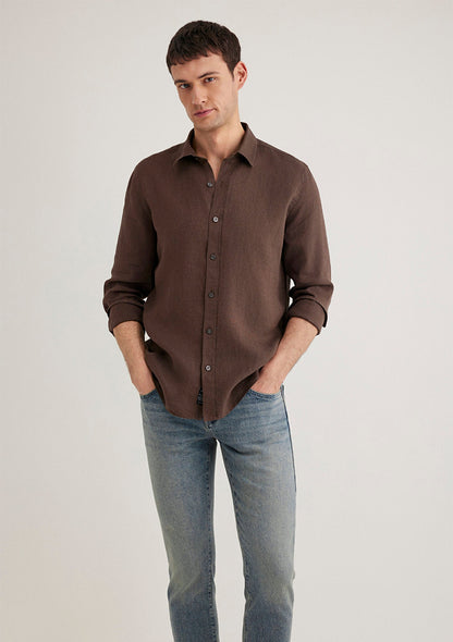 Brown Linen Shirt