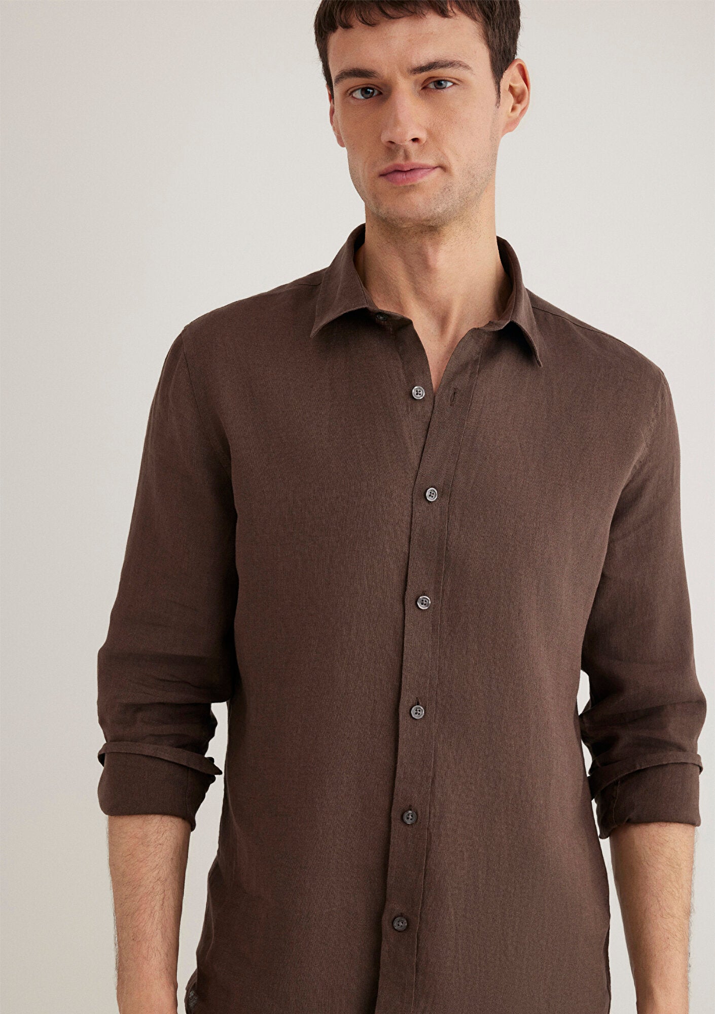 Brown Linen Shirt
