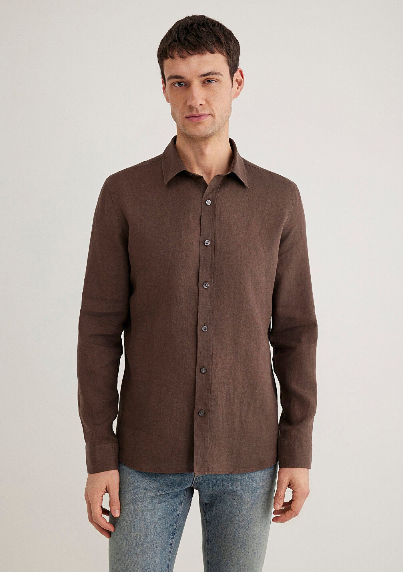 Brown Linen Shirt