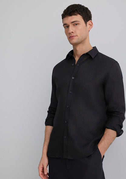 Black Linen Shirt