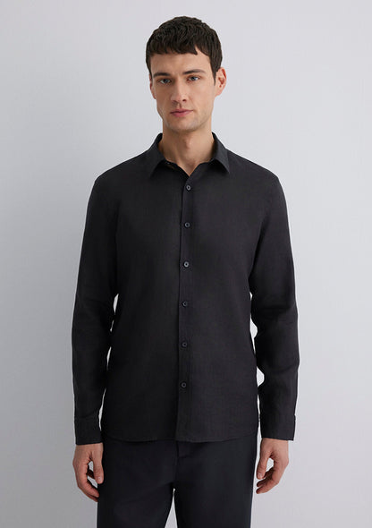 Black Linen Shirt