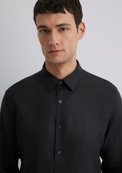 Black Linen Shirt