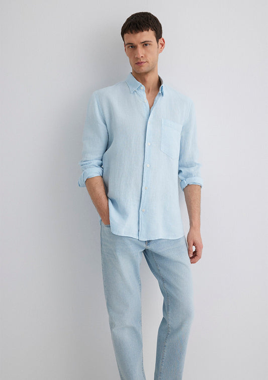 Blue Linen Shirt