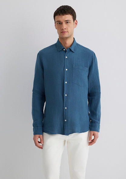 Blue Linen Shirt