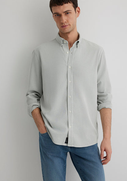 Linen Mix Grey Shirt