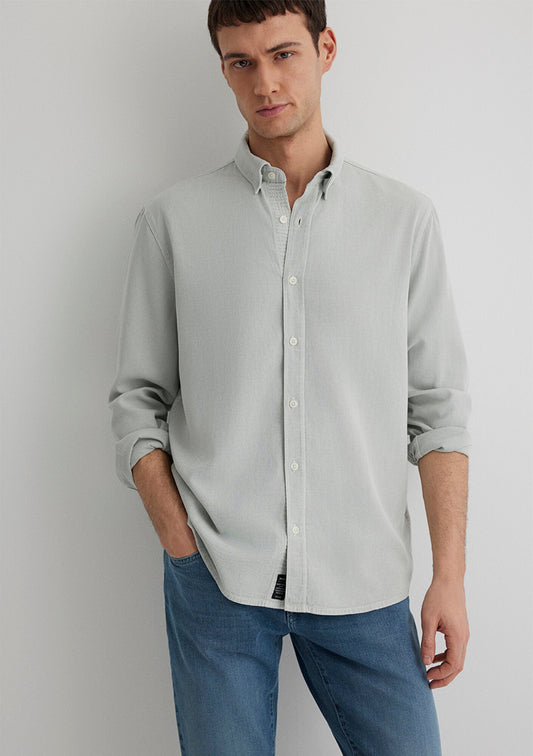 Linen Mix Grey Shirt