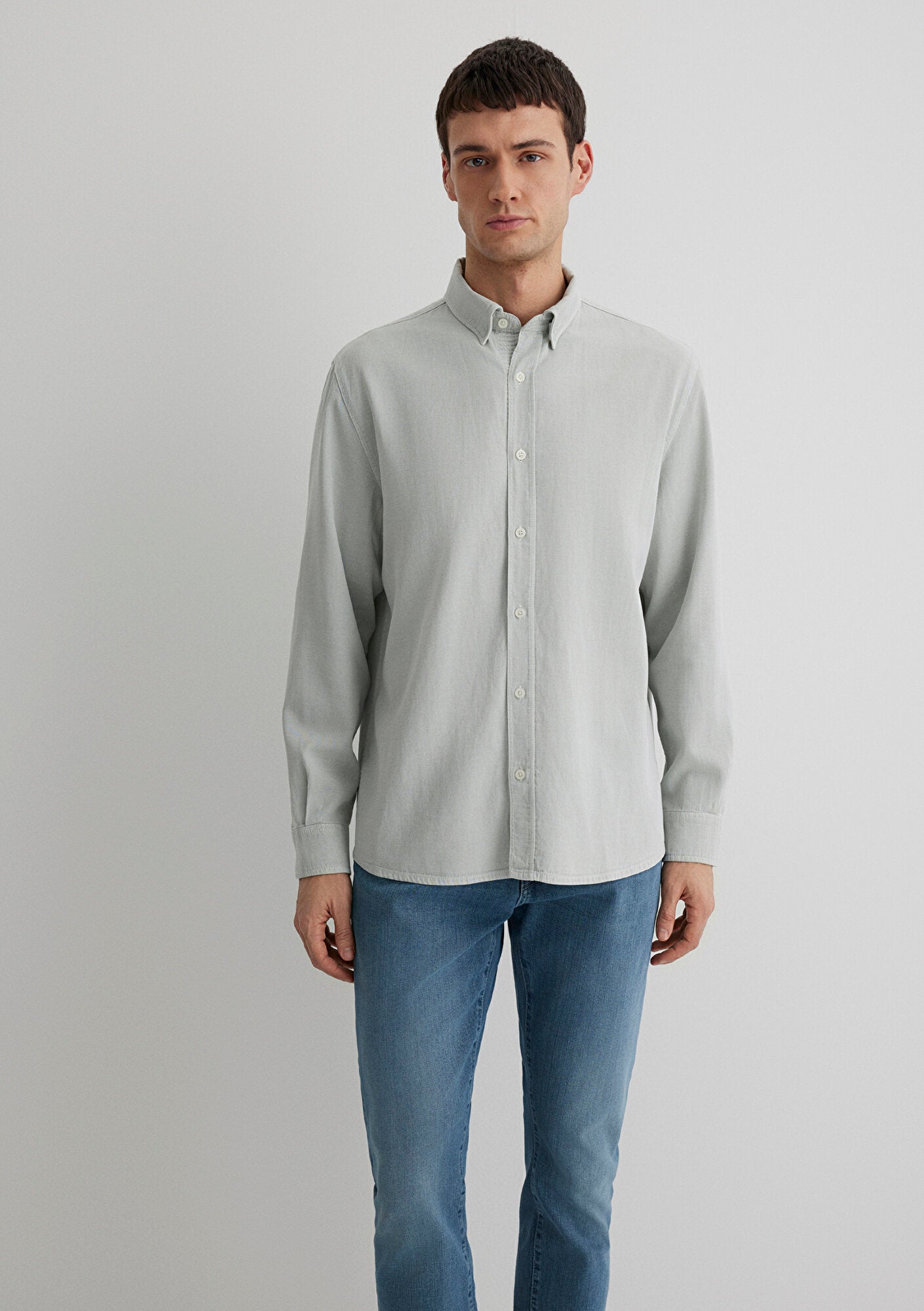 Linen Mix Grey Shirt