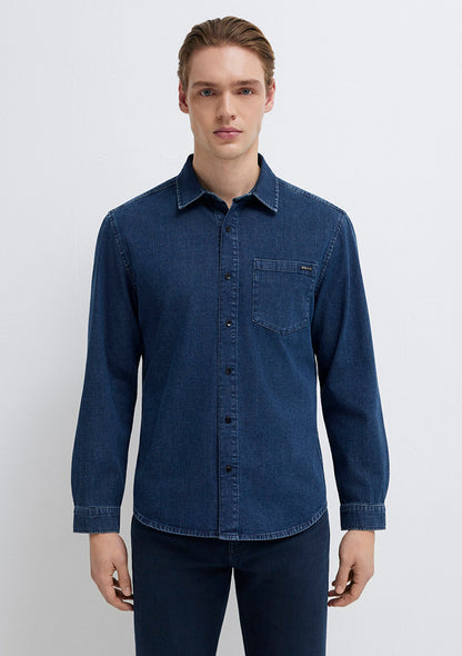 Eric Mavi Edition Indigo Blue Denim Shirt
