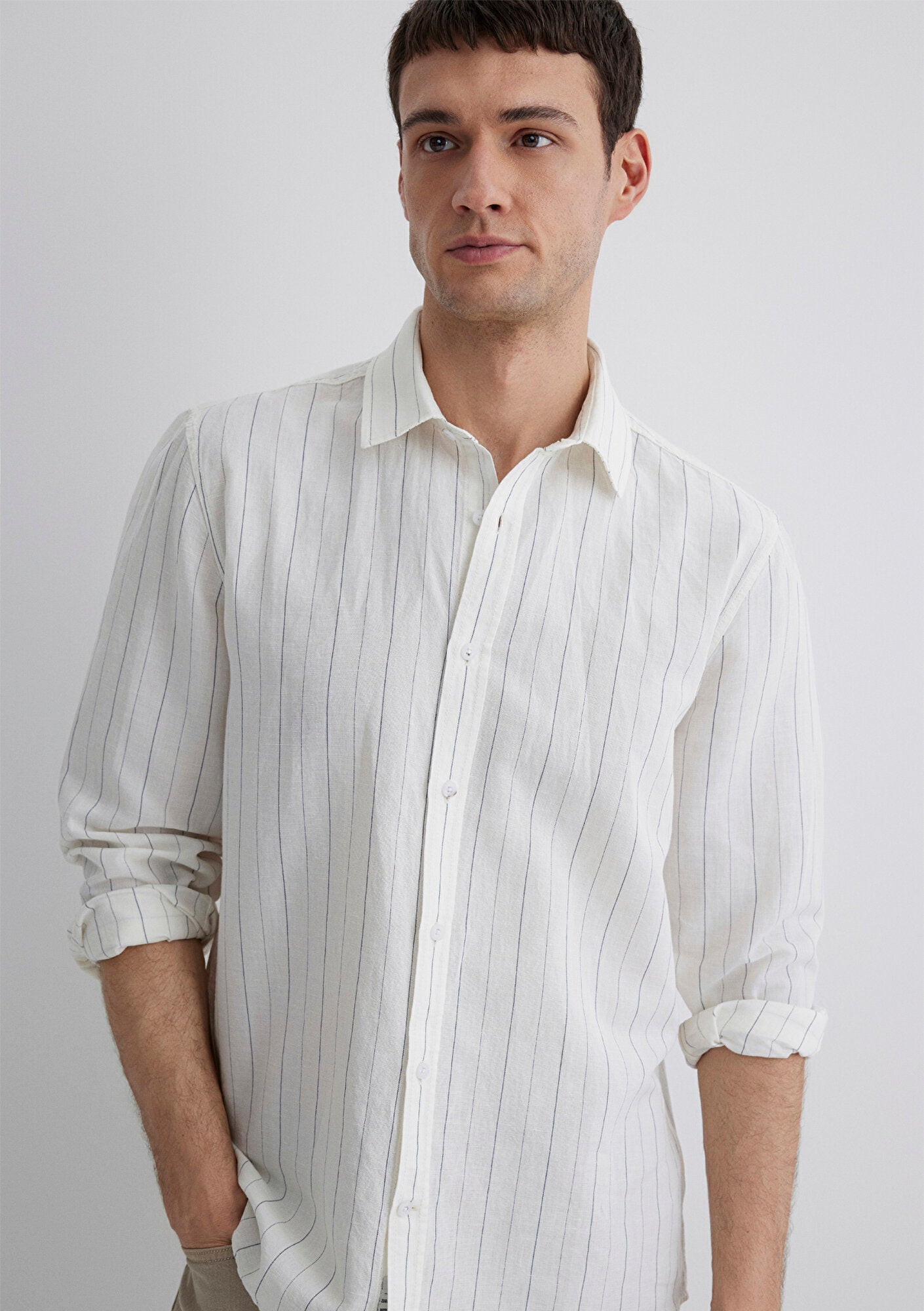 Striped White Shirt