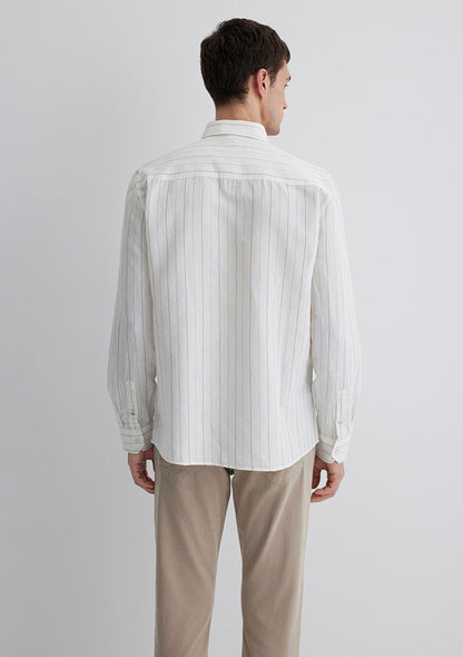 Striped White Shirt