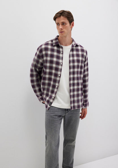 Checkered Purple Shirt