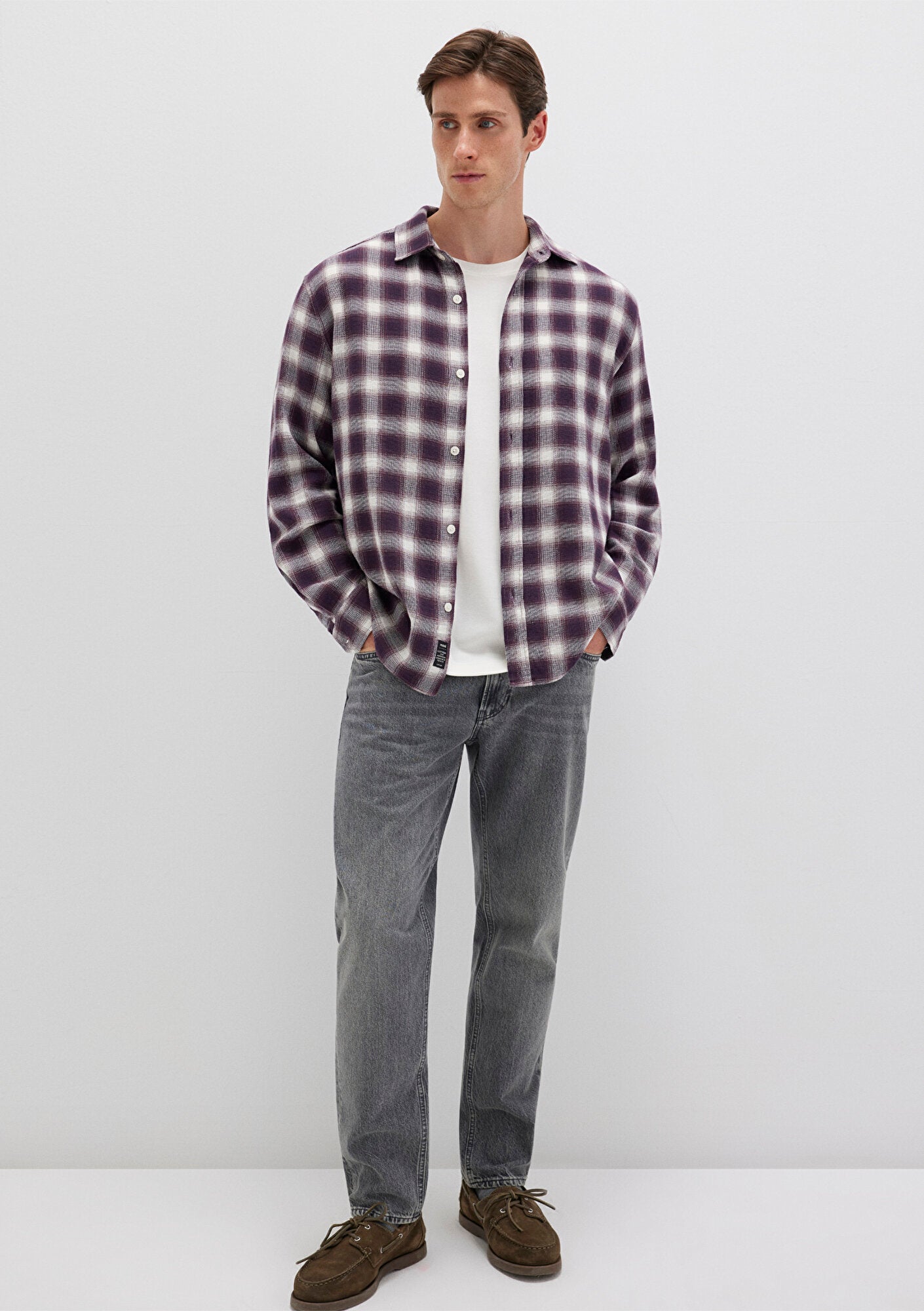 Checkered Purple Shirt