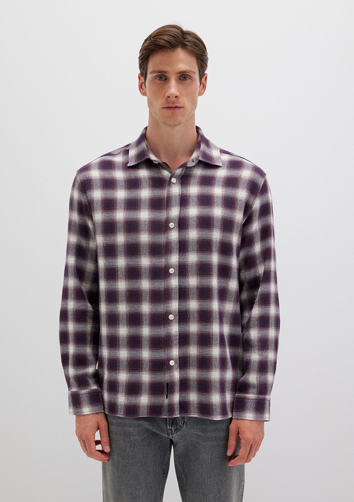 Checkered Purple Shirt