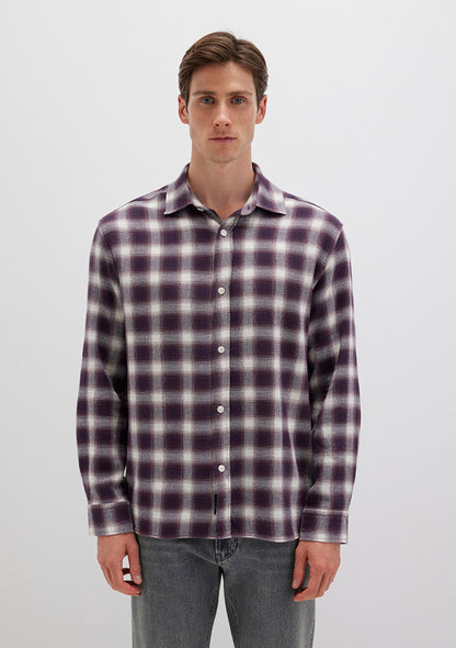 Checkered Purple Shirt