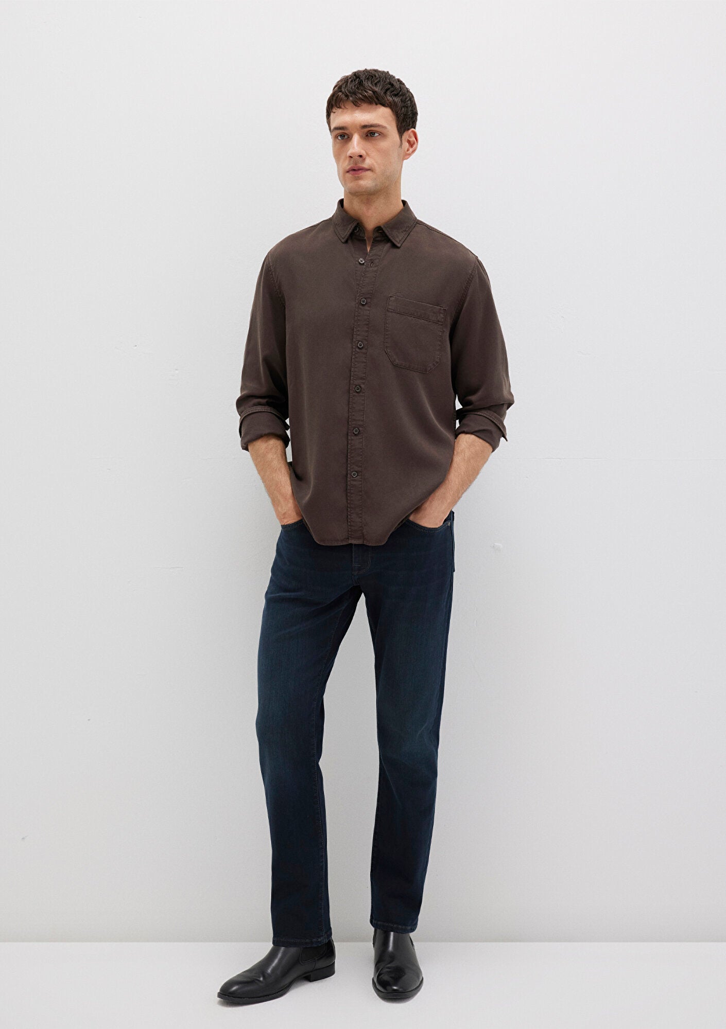 Brown Tencle TM Lyocell Shirt
