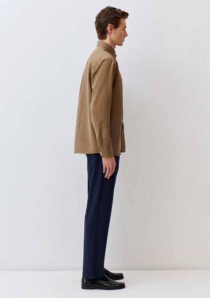 Brown Tencel TM Lyocell Mix Shirt