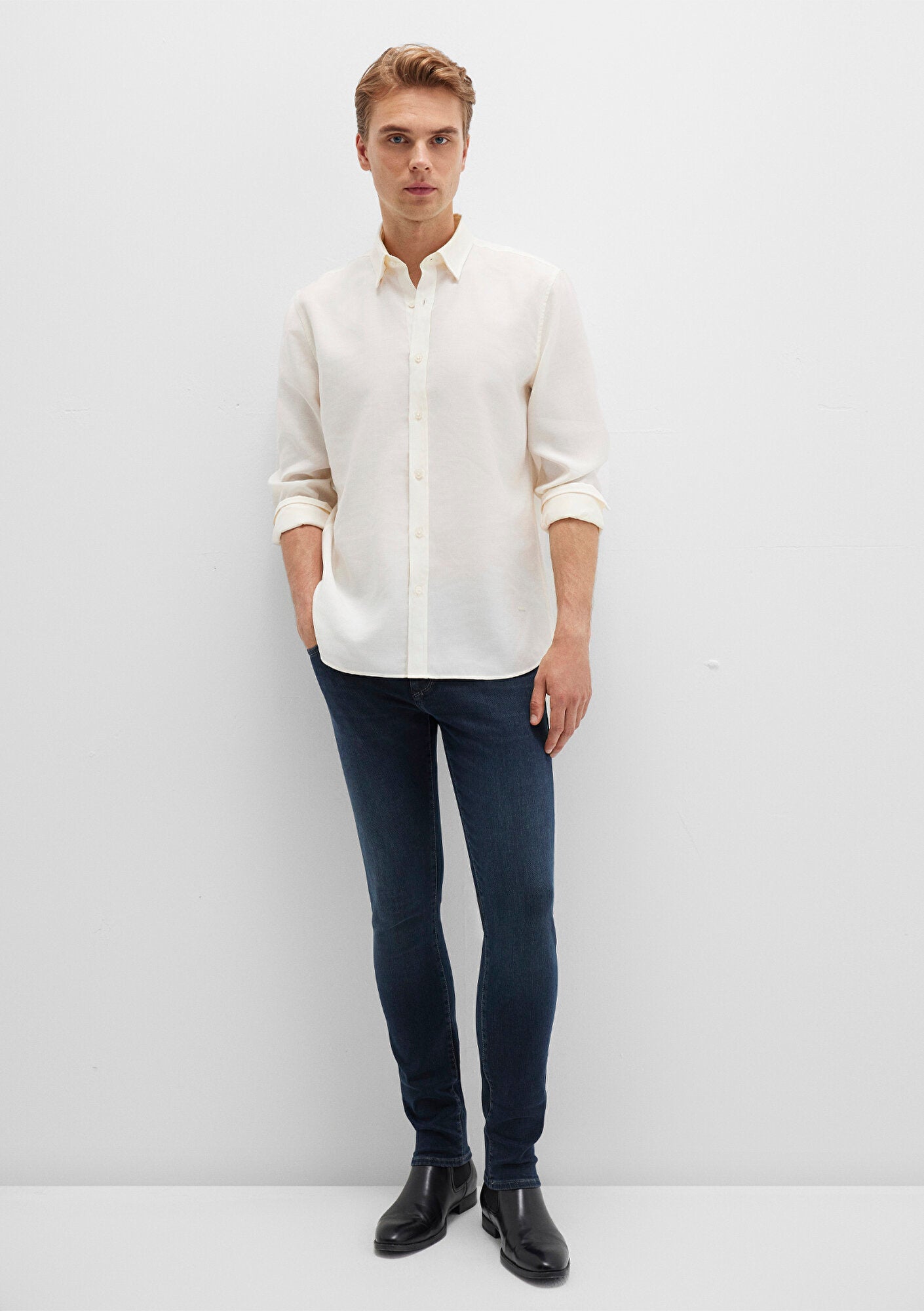 Ecru Tencel TM Lyocell Shirt