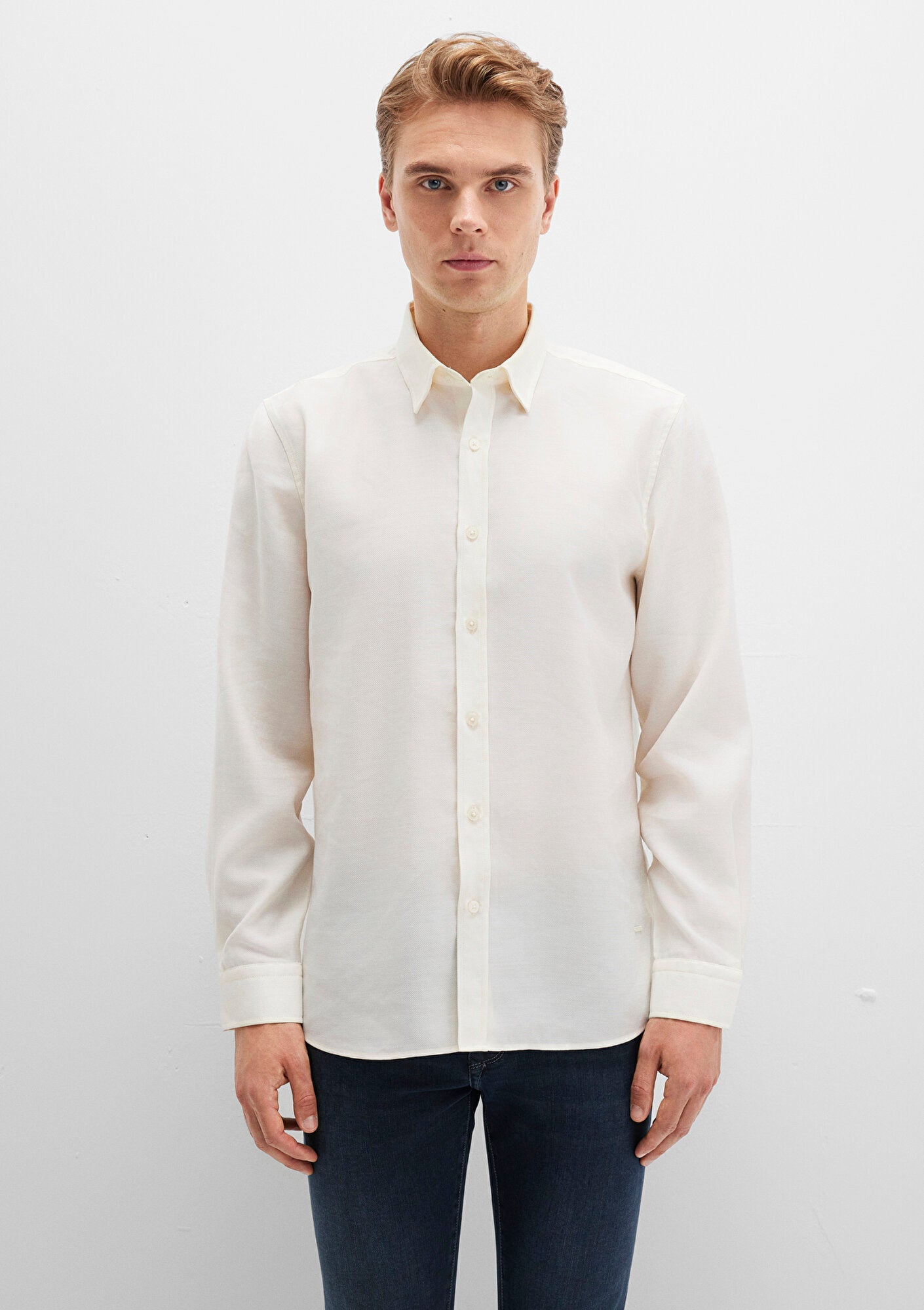 Ecru Tencel TM Lyocell Shirt