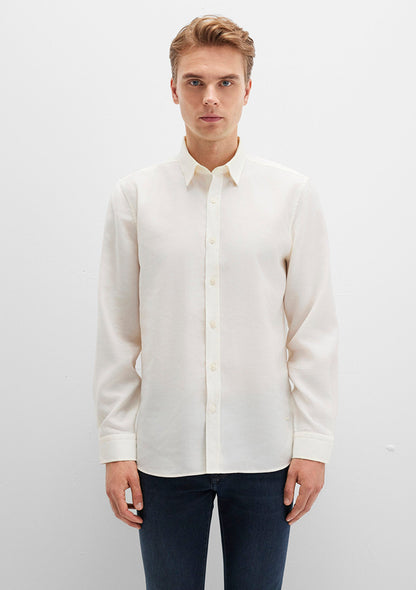 Ecru Tencel TM Lyocell Shirt
