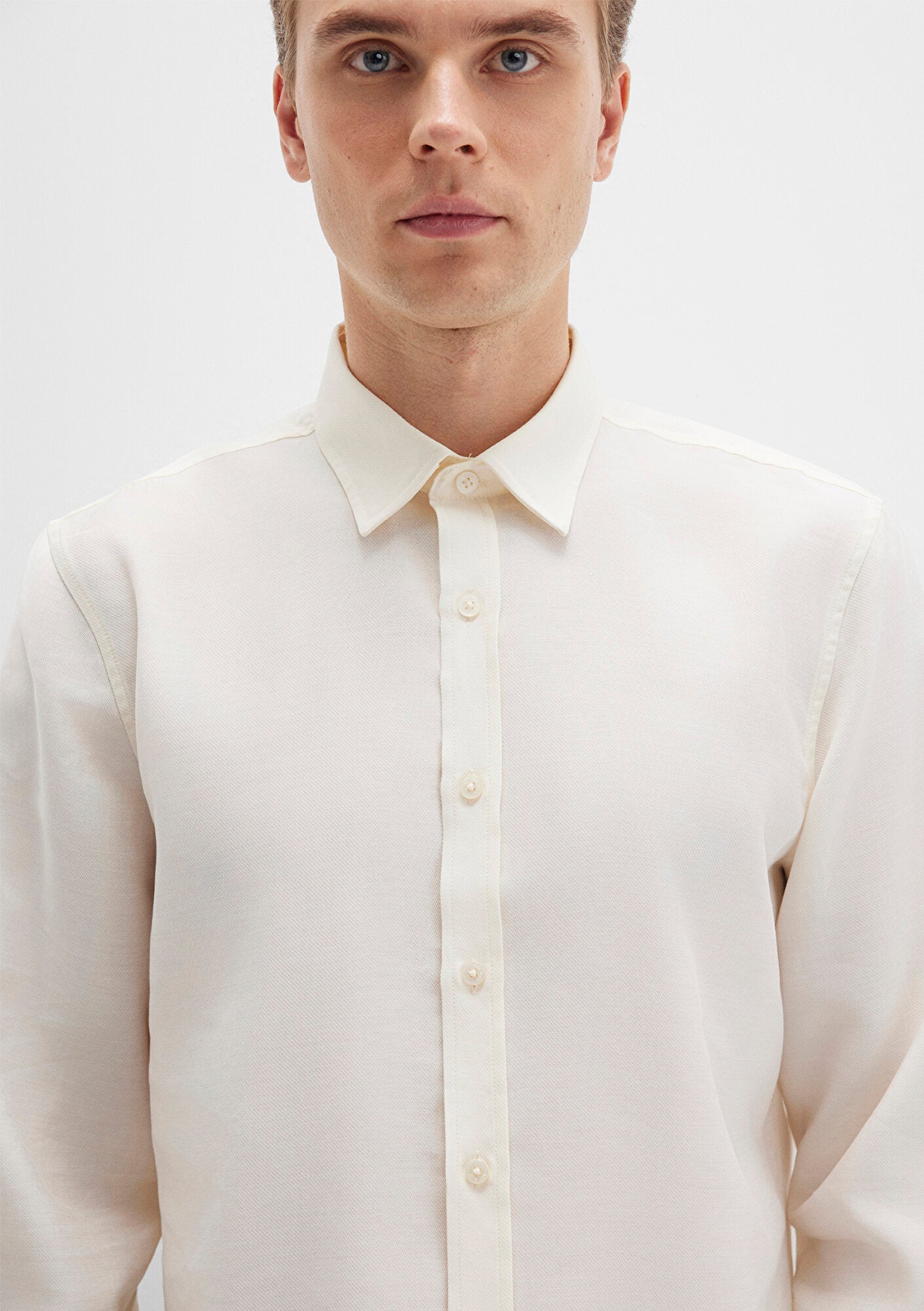 Ecru Tencel TM Lyocell Shirt