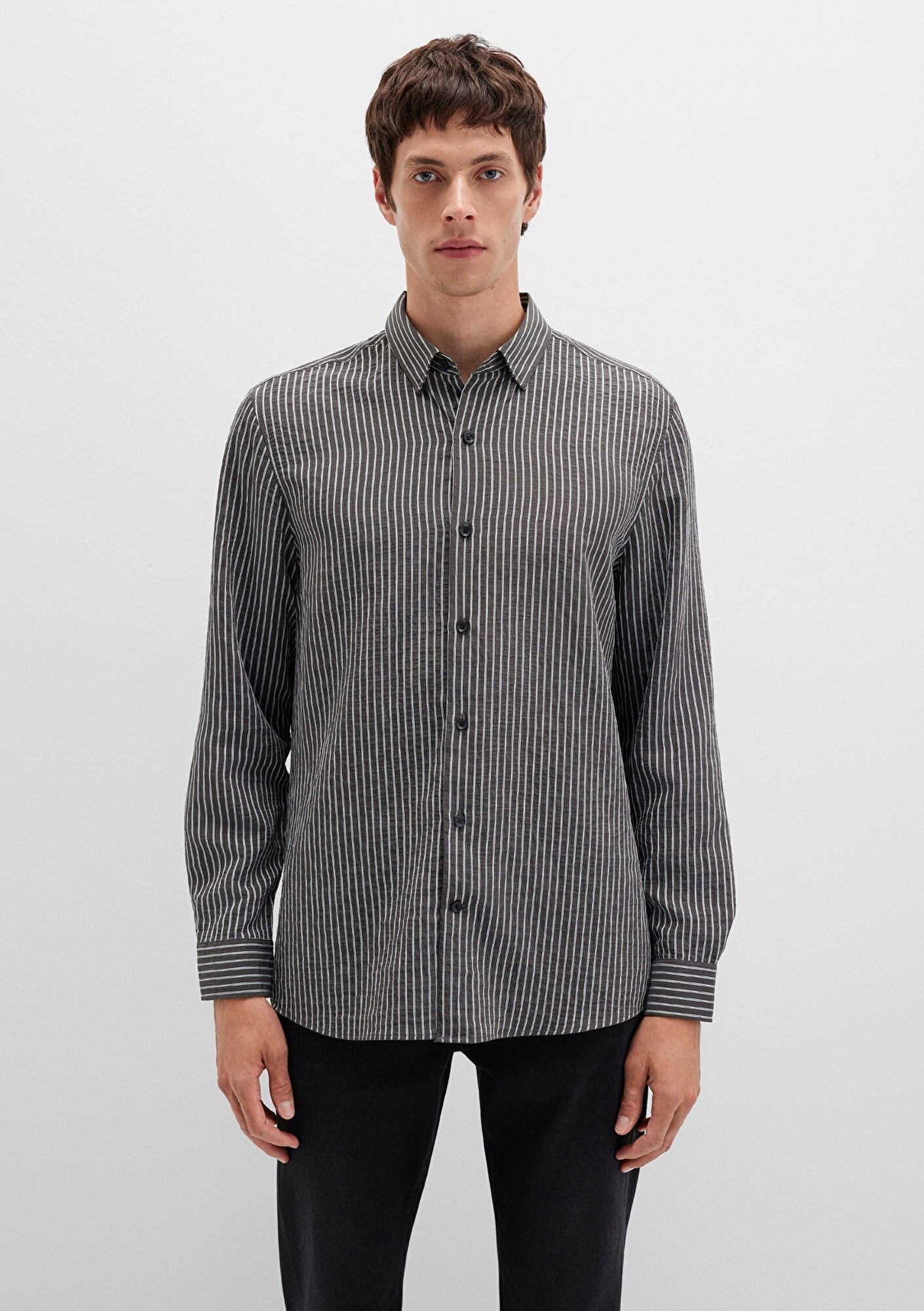 Striped Anthracite Shirt