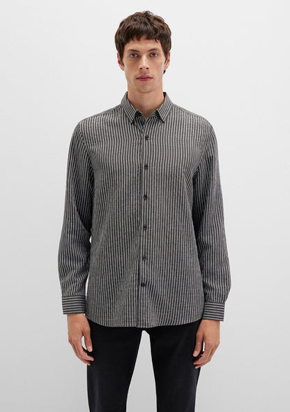Striped Anthracite Shirt