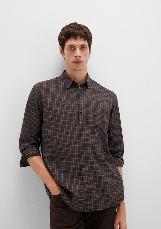 Checkered Brown Shirt