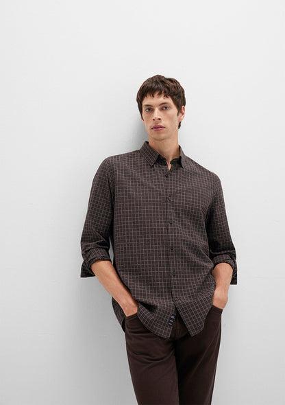 Checkered Brown Shirt