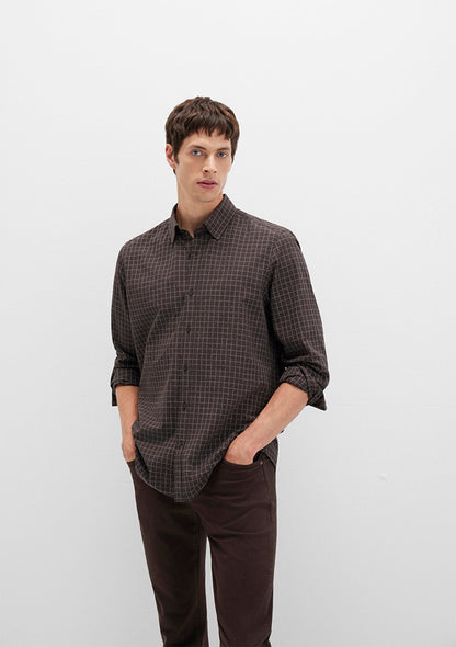 Checkered Brown Shirt