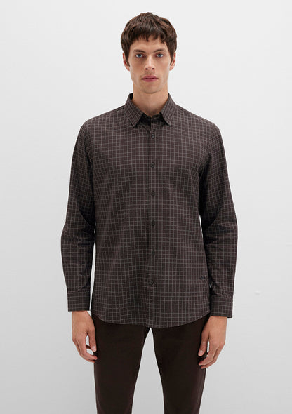 Checkered Brown Shirt
