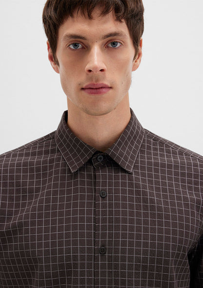 Checkered Brown Shirt