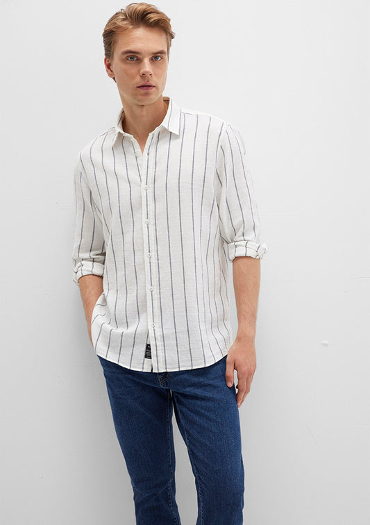 Striped White Shirt