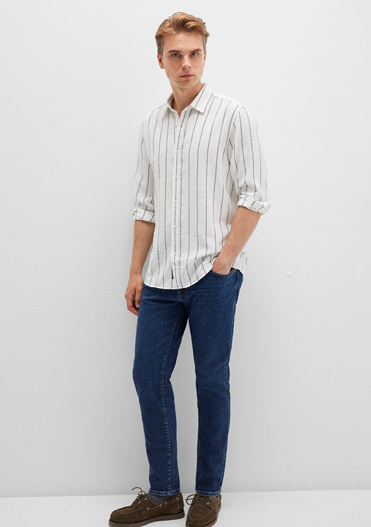 Striped White Shirt