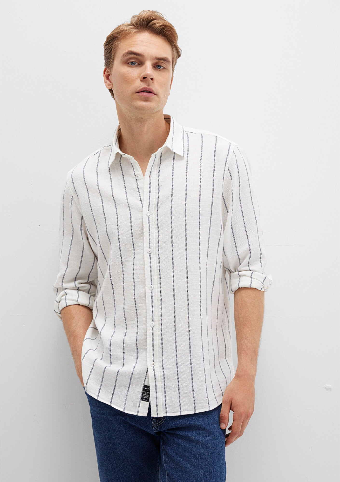 Striped White Shirt