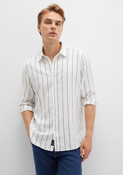 Striped White Shirt