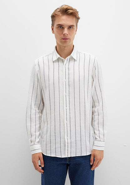 Striped White Shirt