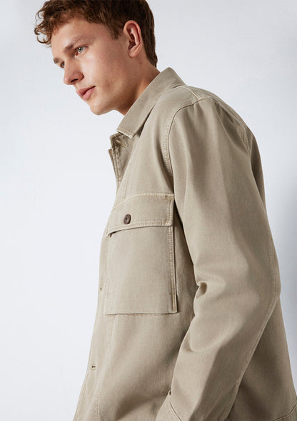 Pocket Detailed Beige Shirt