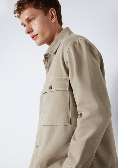 Pocket Detailed Beige Shirt