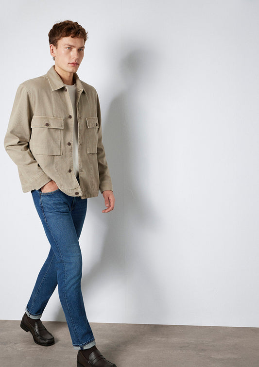 Pocket Detailed Beige Shirt