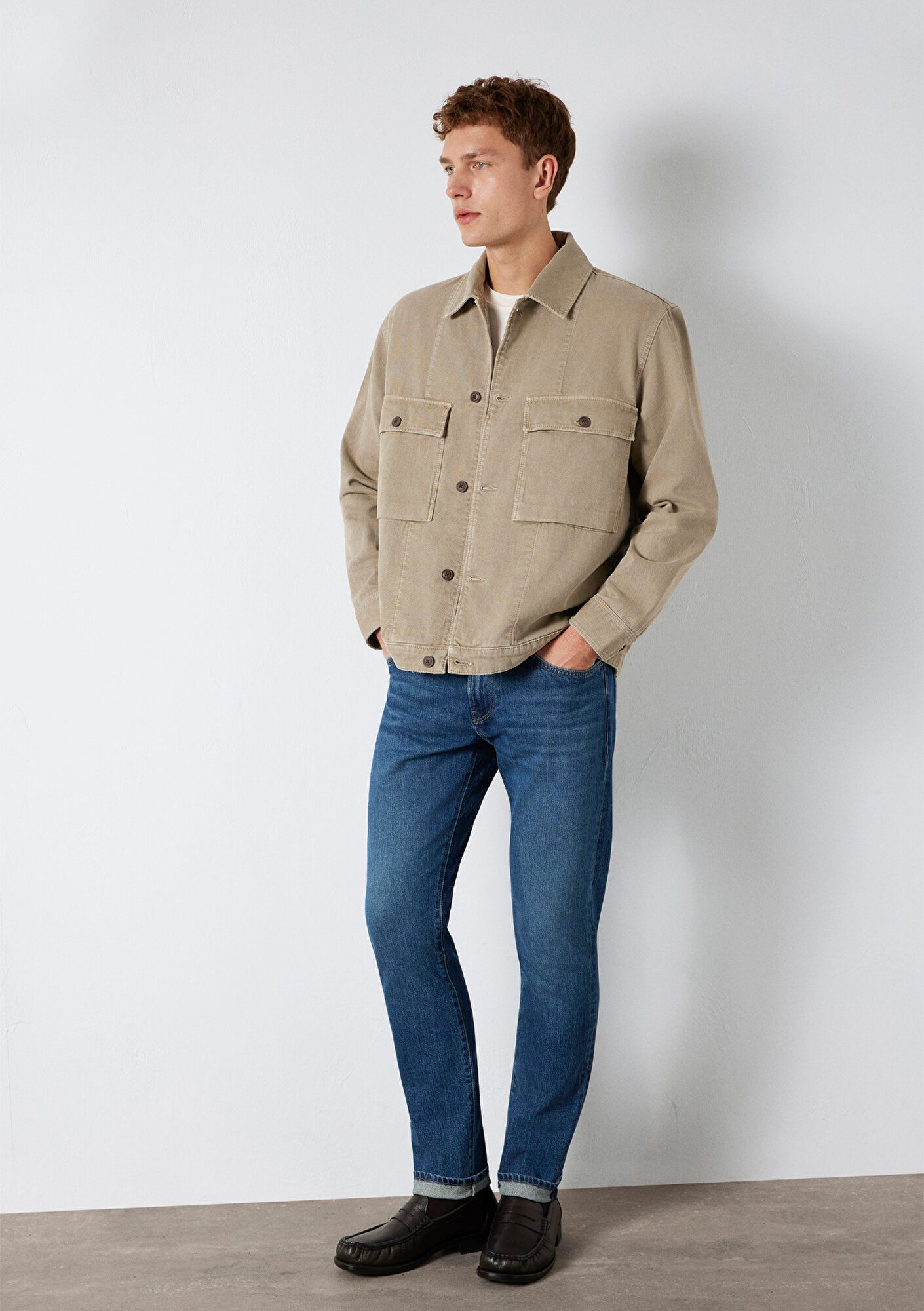 Pocket Detailed Beige Shirt