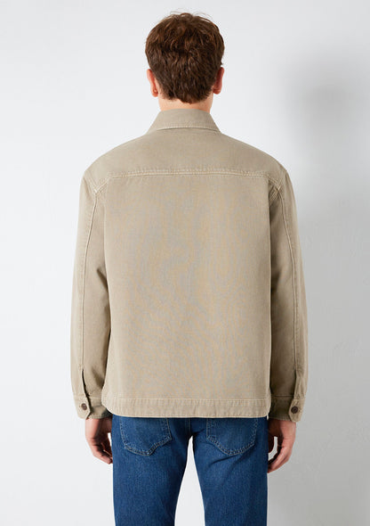 Pocket Detailed Beige Shirt