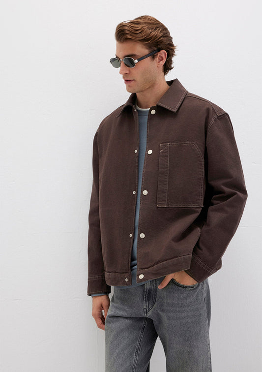 Pocket Detailed Brown Shirt